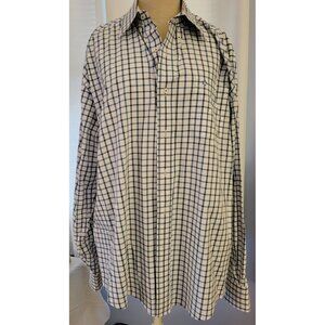 Southern Tide Mens Long Sleeve Navy/White striped Classic Fit Size L dress shirt